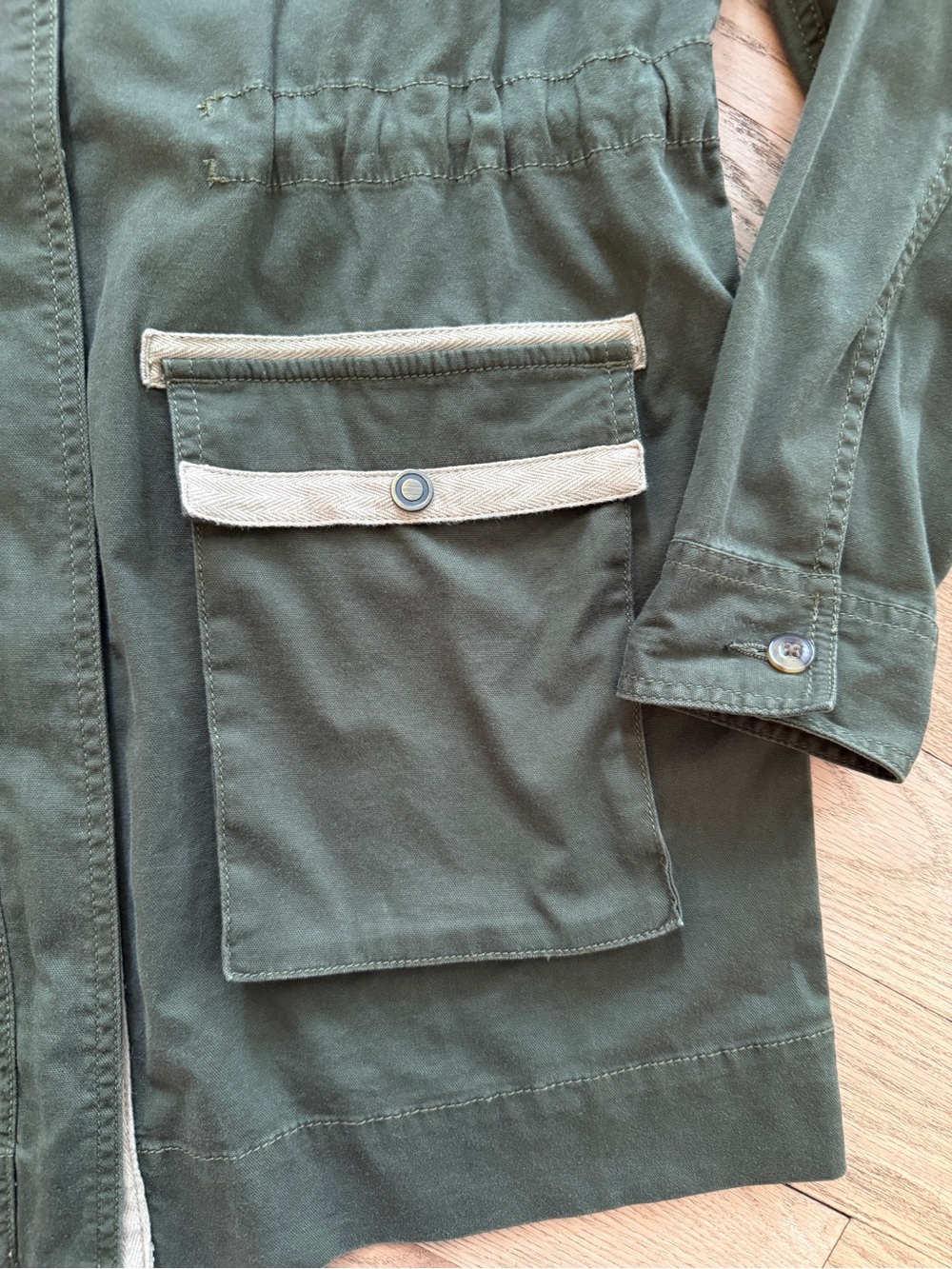 CABI Olive Green Utility Field Military Jacket Medium - Picture 3 of 10